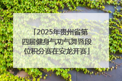 2025年贵州省第四届健身气功气舞暨段位积分赛在安龙开赛