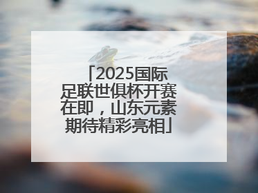 2025国际足联世俱杯开赛在即，山东元素期待精彩亮相