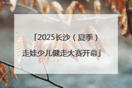 2025长沙（夏季）走娃少儿健走大赛开幕