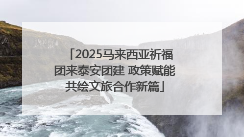 2025马来西亚祈福团来泰安团建 政策赋能共绘文旅合作新篇
