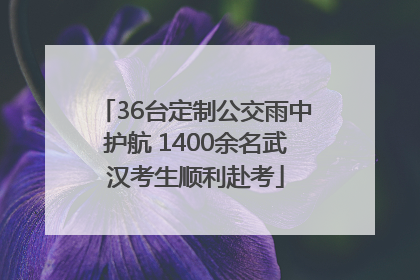 36台定制公交雨中护航 1400余名武汉考生顺利赴考