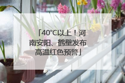 40℃以上！河南安阳、鹤壁发布高温红色预警