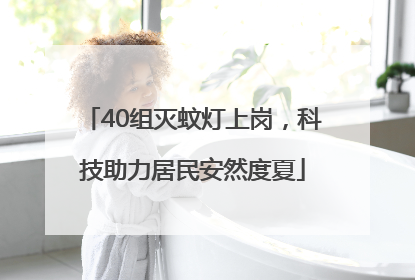 40组灭蚊灯上岗，科技助力居民安然度夏