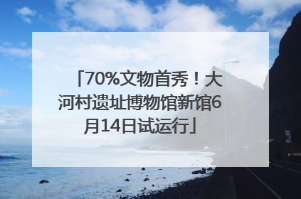 70%文物首秀！大河村遗址博物馆新馆6月14日试运行